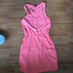 Gap neon coral racerback dress